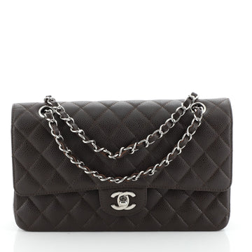 Vintage Classic Double Flap Bag Quilted Caviar Medium
