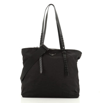 New Vela Convertible Tote Tessuto with Studded Leather Medium