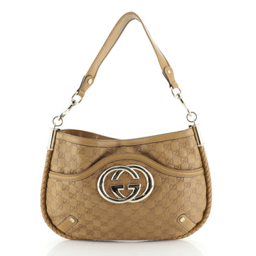 Britt Shoulder Bag Guccissima Leather Large
