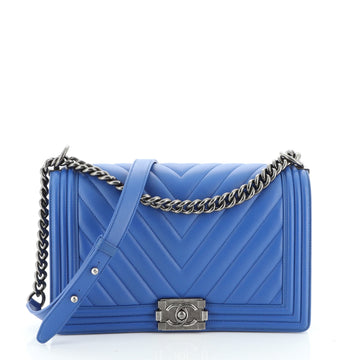 Boy Flap Bag Chevron Calfskin New Medium