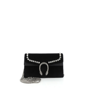 Gucci Dionysus Bag Crystal Embellished Velvet Super Mini