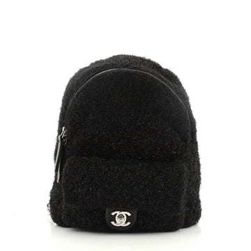 Chanel CC Pocket Backpack Quilted Knit Pluto Glitter Mini
