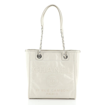 North South Deauville Tote Glazed Calfskin Small