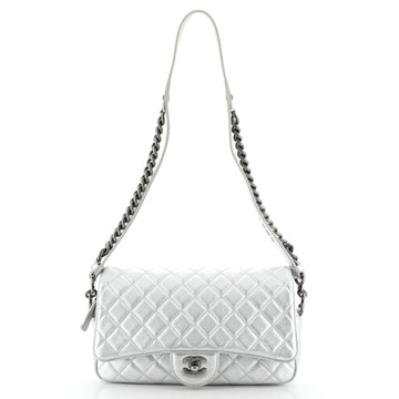 Casual Rock Airlines Flap Bag Quilted Goatskin Small