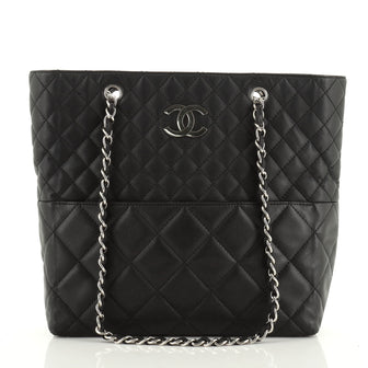 Chanel In The Business Tote Quilted Lambskin North South