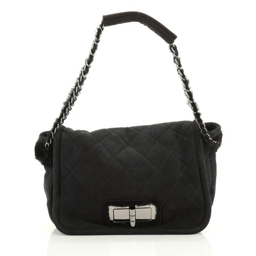 Reissue Flap Bag Quilted Suede and Shearling Small