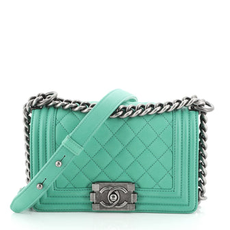 Chanel Boy Flap Bag Quilted Calfskin Old Medium