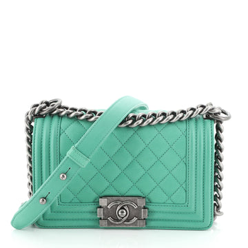 Chanel Boy Flap Bag Quilted Calfskin Old Medium