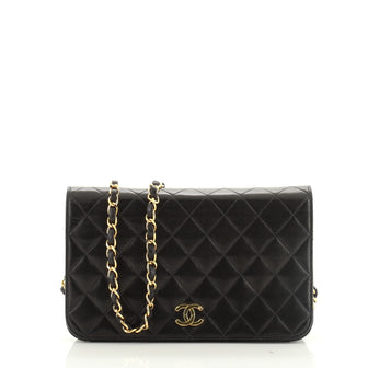 Vintage Full Flap Bag Quilted Lambskin Medium