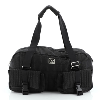 Sport Line Double Pocket Duffle Bag Quilted Nylon Large