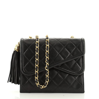 Vintage Crossover Flap Bag Quilted Lambskin Small