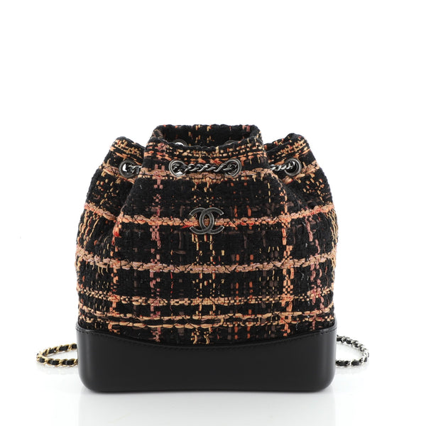 Chanel Gabrielle Backpack Quilted Tweed Small
