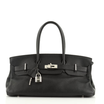 Birkin JPG Handbag Noir Clemence with Palladium Hardware 42