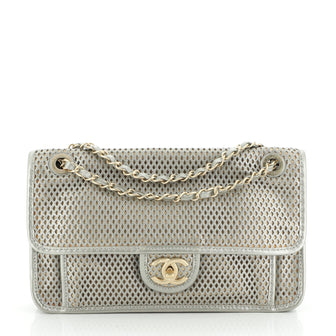Up In The Air Flap Bag Perforated Leather Medium