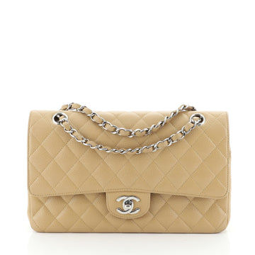Chanel Vintage Classic Double Flap Bag Quilted Caviar Medium