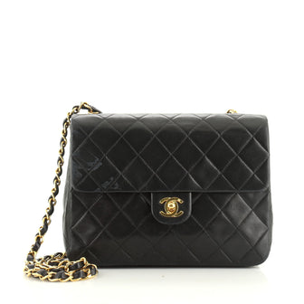 Vintage Square Classic Flap Bag Quilted Lambskin Small