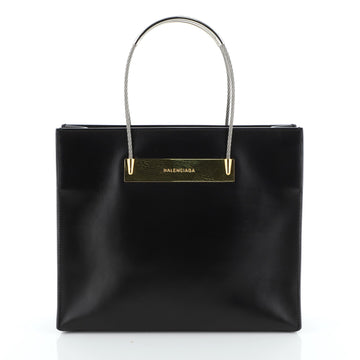 Cable Shopper Tote Leather Small