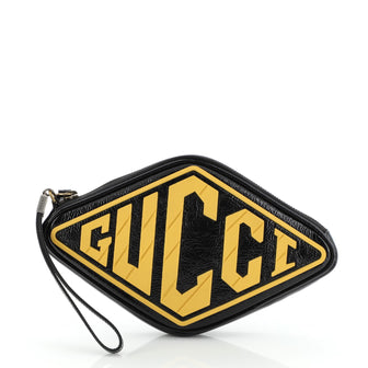 Gucci Retro Logo Wristlet Patent 