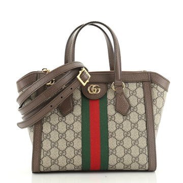 Ophidia Top Handle Bag GG Coated Canvas Small
