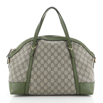 Gucci Nice Top Handle Bag GG Coated Canvas Large