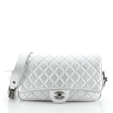 Casual Rock Airlines Flap Bag Quilted Goatskin Small