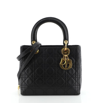 Vintage Lady Dior Bag Cannage Quilt Lambskin Medium