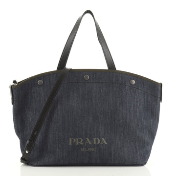 Snap Shopping Tote Denim Large