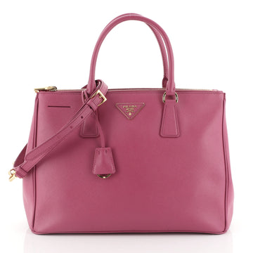 Double Zip Lux Tote Saffiano Leather Medium