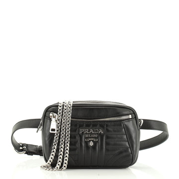 Convertible Waist Bag Diagramme Quilted Leather Small