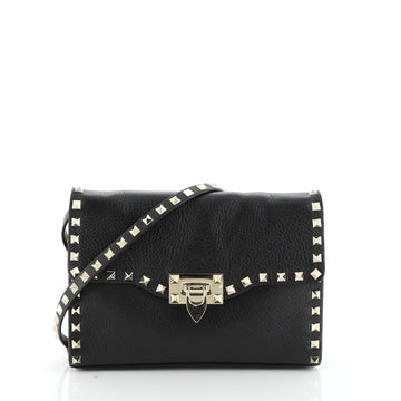 Rockstud Flip Lock Flap Bag Leather Medium