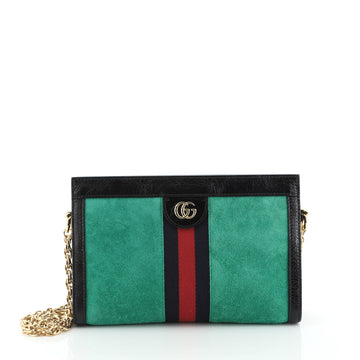 Ophidia Chain Shoulder Bag Suede Small