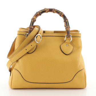 Diana Bamboo Top Handle Tote Leather Small