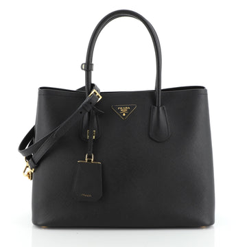 Cuir Double Tote Saffiano Leather Medium