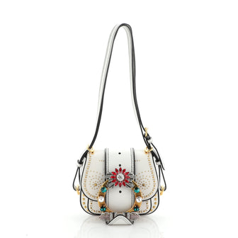 Dahlia Crossbody Bag Crystal Embellished Leather Small