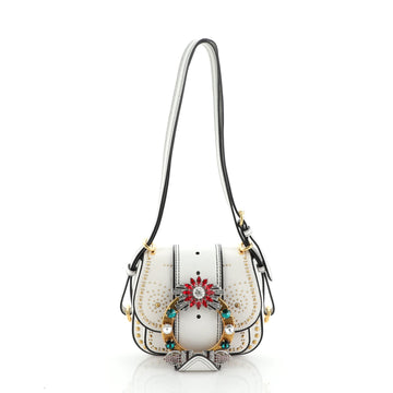 Dahlia Crossbody Bag Crystal Embellished Leather Small