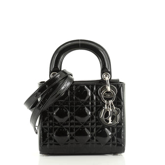 Lady Dior Bag Cannage Quilt Patent Mini