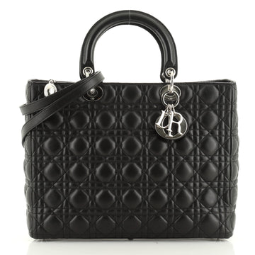 Lady Dior Bag Cannage Quilt Lambskin Large