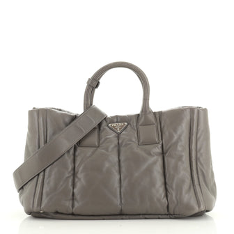 Convertible Bomber Tote Nappa Leather Large