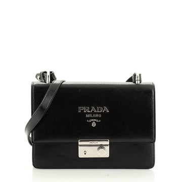 Sound Flap Bag Vernice Saffiano Leather Small