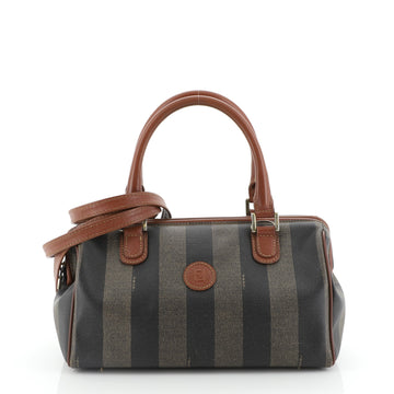 Vintage Pequin Convertible Boston Bag Coated Canvas Medium