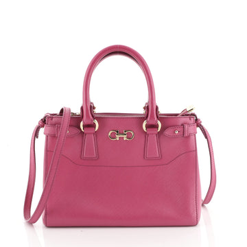 Batik Convertible Satchel Saffiano Leather Mini