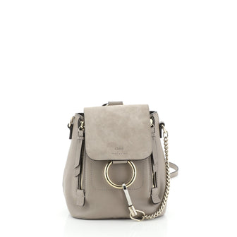 Faye Backpack Leather and Suede Mini