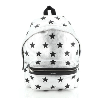 Saint Laurent City Backpack Leather with Applique Medium