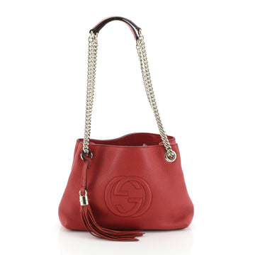 Gucci Soho Chain Strap Shoulder Bag Leather Mini