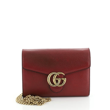 Gucci GG Marmont Chain Wallet Leather Mini