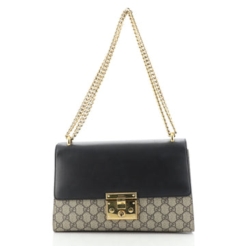 Gucci Padlock Shoulder Bag GG Coated Canvas and Leather Medium