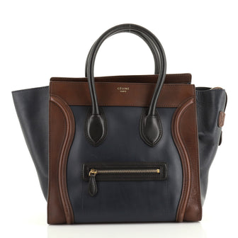Celine Tricolor Luggage Bag Leather Mini