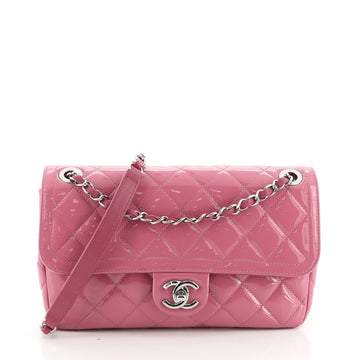 Coco Shine Flap Bag Quilted Patent Medium