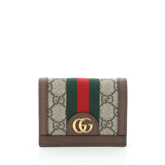 Gucci Ophidia Flap Card Case GG Coated Canvas 