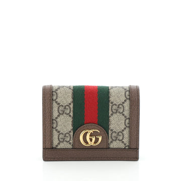 Gucci Ophidia Flap Card Case GG Coated Canvas 